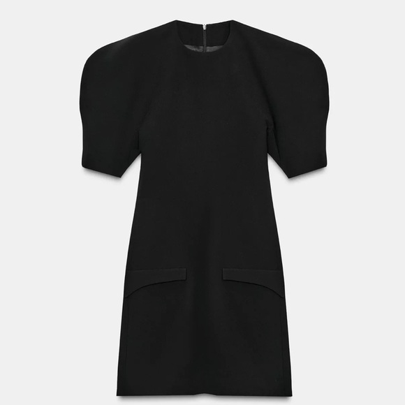 ❗️BUY NOW-ITEM WILL BE REMOVED SOON❗️ ZARA Elegant Black Puff Sleeve Short Dress - Picture 5 of 6